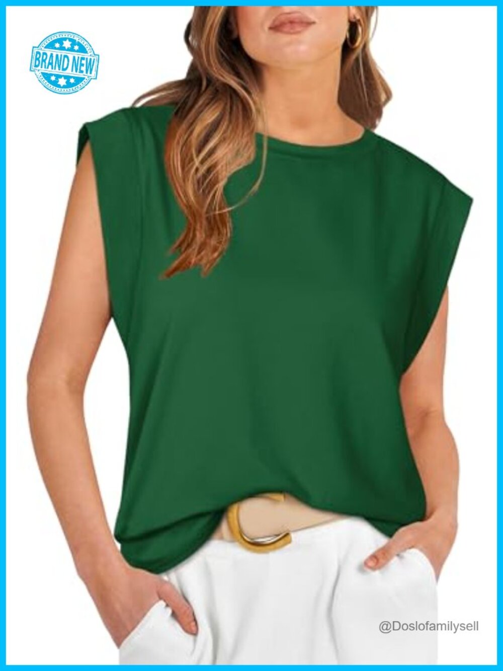 Cap Sleeve Top Women Summer Business Casual Tank Loose Fit